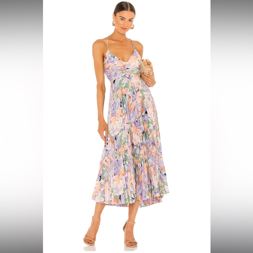 ASTR the Label Blythe Dress in Coral Multi